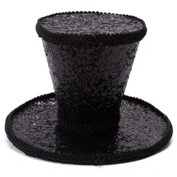 Burlesque Gothic Glitter Mini Top Hat Party Wedding Dance Top Hat Fascinator Woman Hair Accessory Millinery Hairclips A150