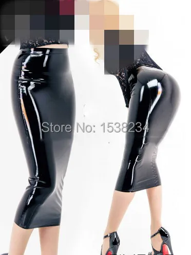 Free Shipping! Latex Rubber Hobble Skirt Summer Skirt Customized