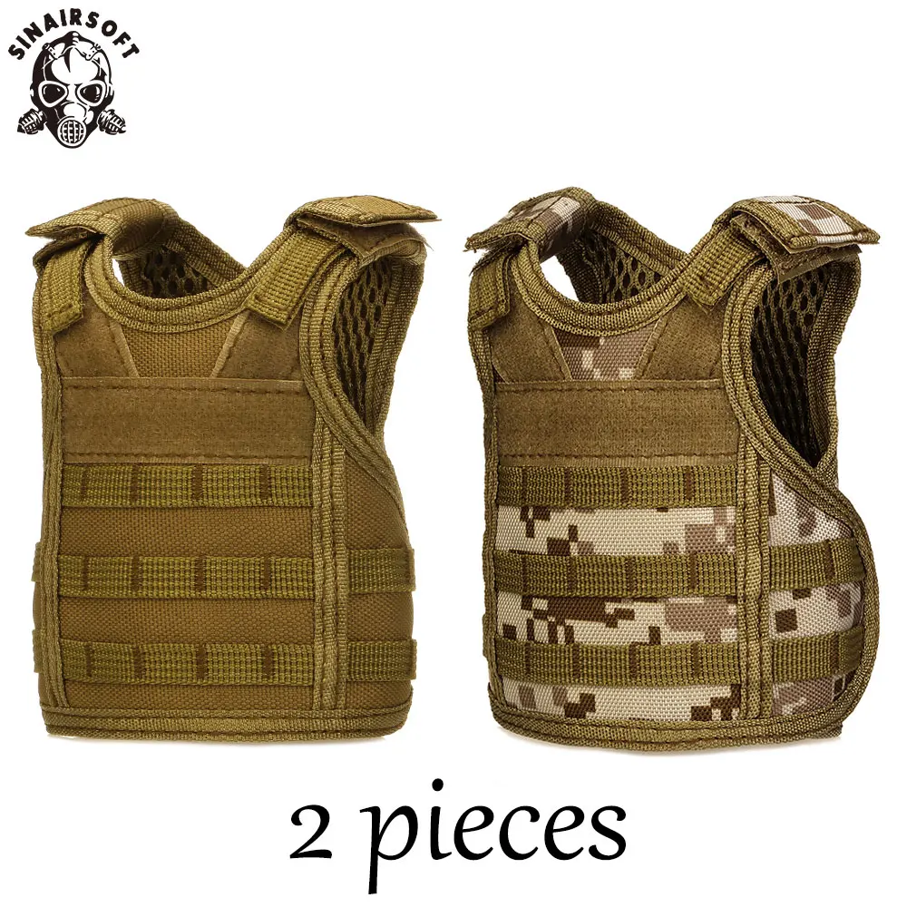 SINAIRSOFT 2 Pieces Tactical Beer Molle Bottle Cover Vest Beverage Cooler Christmas Dress Up Halloween Party