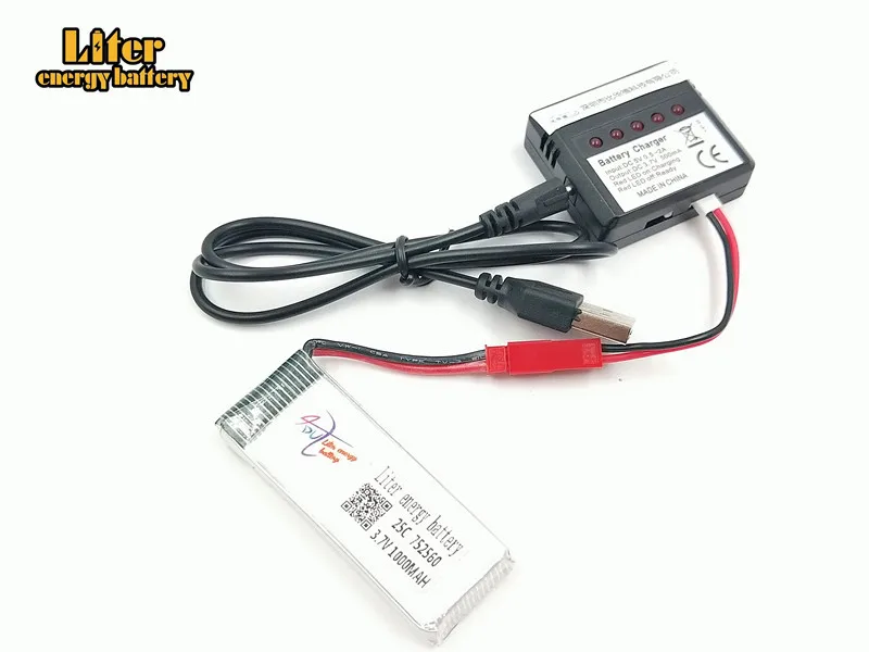 3.7 V 1000 mah 752560 8807 8807 ワット A6 A6W ため 30c Rc Quadcopter スペアパーツ 5in1 バランス充電器リポバッテリーアクセサリー Rc ドローン