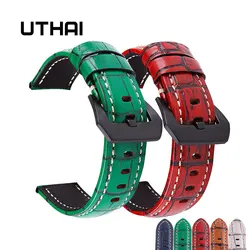 UTHAI P17 Watchbands 20mm 22mm 24mm 26mm High-end retro Calf Leather Watch band Watch Strap with Leather Straps