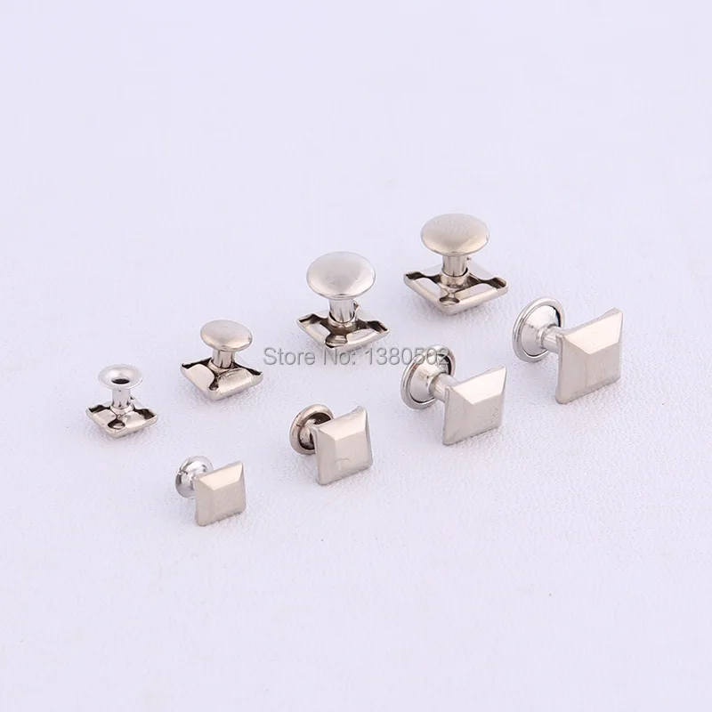 30sets Trapezoid Shape Metal  snap Buttons for Bag garment decoration accessories 6*7mm/ 7*8mm /8*11mm /9*12mm