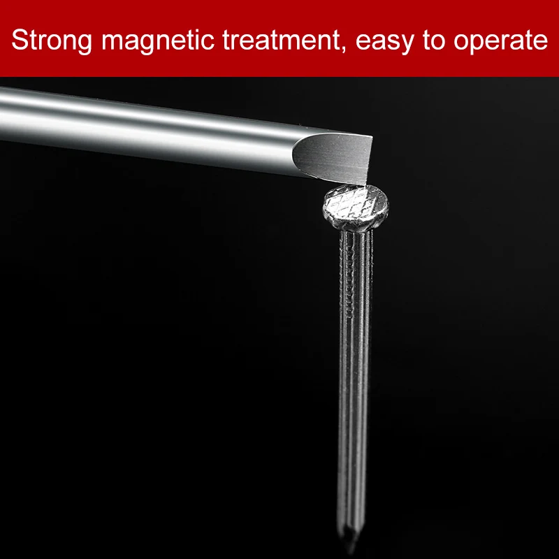 HOEN S2 Lega di 6 pz/set 50 millimetri 2.0-6.0 millimetri In Acciaio A Testa Piatta Scanalata Punta Magnetica Intaglio Cacciaviti Bit prezzo all'ingrosso Nuovo Arrivo