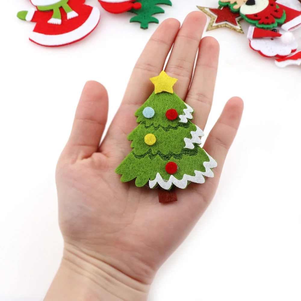 Lovely Non-woven Fabric Christmas Tree Applique Patches DIY Craft Decoration Handmade Applique christmas decorations for Home