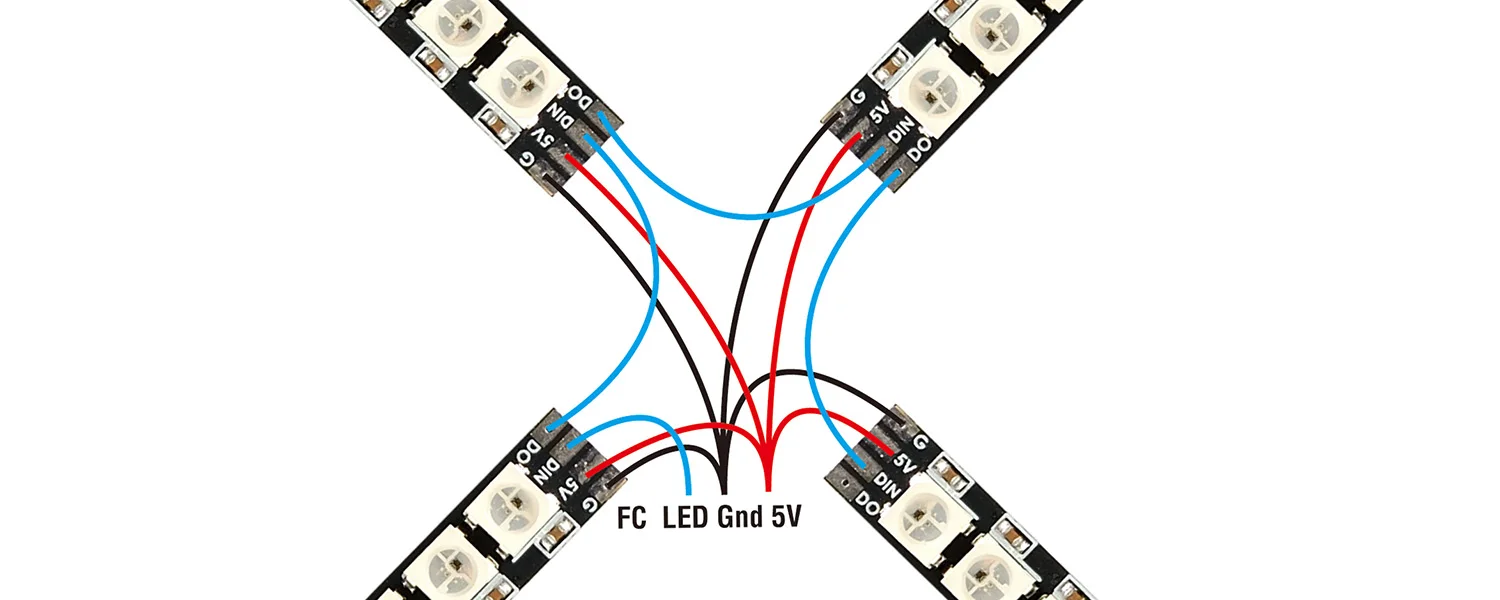 2 pcs MATEKSYS Matek ARM Light LED 2812 LED STRIP SLIM 57*8mm Board for FPV LED Drone ARM Light BetaFlight INAV