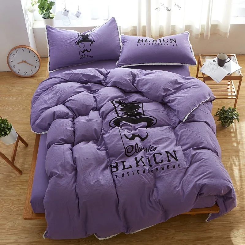 2018 Spring high quality and solid bedding set 100% cotton bed linen duvet cover sets