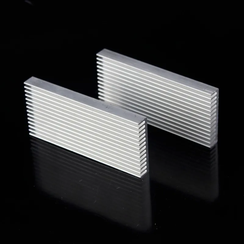 Gdstime 100pcs Aluminum Heat Sink 100x45x10mm Computer Component Heatsink 100mm x 45mm x 10mm