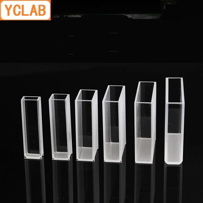 YCLAB 10mm Cuvette 751 Glass Cell Colorimeter 3.5mL Laboratory Chemistry Equipment