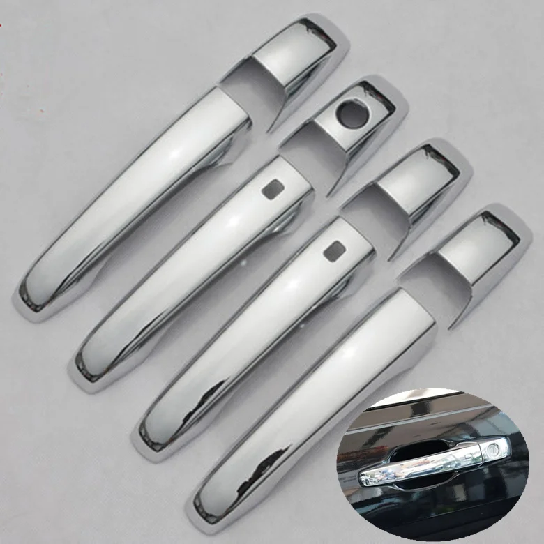 FUNDUOO For Dodge Magnum 2005-2008 Dodge Journey 2009 2010 2011 2012 2013 New Chrome Door Handle Cover Trim With SMART Keyhole