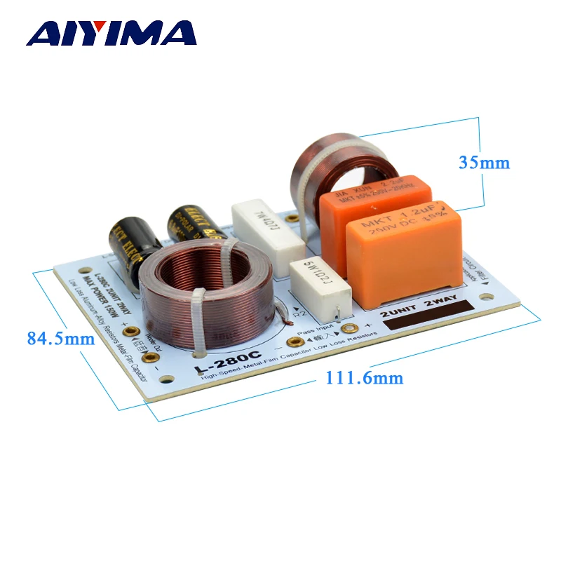 AIYIMA 2Pcs Bass Treble 2 Way Crossover Audio Board Fever Speaker Frequency Divider Crossover Filters For KASUN Home Theater