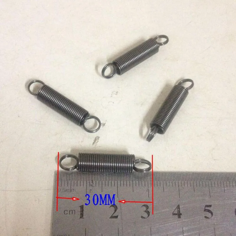 Rally Extension spring retractive tension spring with hook wire 0.6MM OD 6MM total length 30MM X20