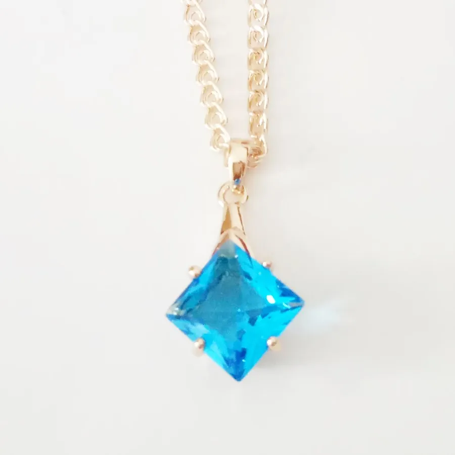 Women Pendant New Fashion Jewelry Office Style 585 Rose Gold Color Jewelry Blue Stone Pendants