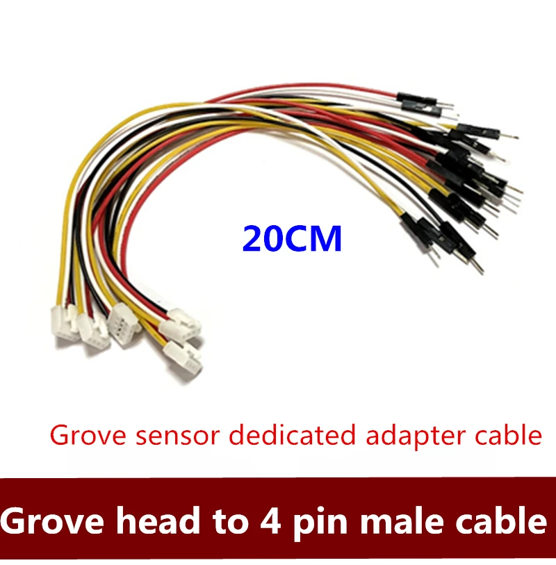 Free shipping 5pcs  JST terminal line Grove to 4pin Dupont line mother 20 cm cable 5 installed winding