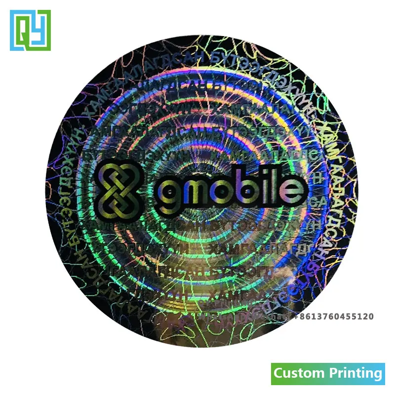 10000pcs Custom Printed Hologram Security Sticker Laser Hologram Brand Marker Logo Stickers Silver Hologaphic 3D Security Labels