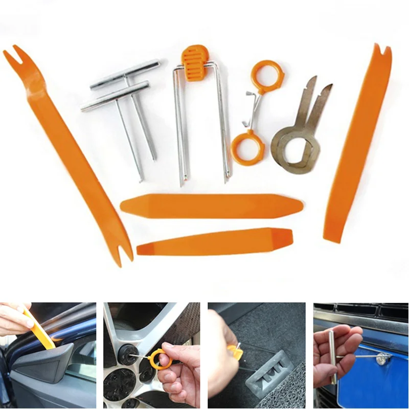 12pcs/set Plastic Pry Tool Trim Removal Tool Car Accessaries For Honda CRV Accord HR-V Vezel Fit City Civic Crider Odeysey Jazz