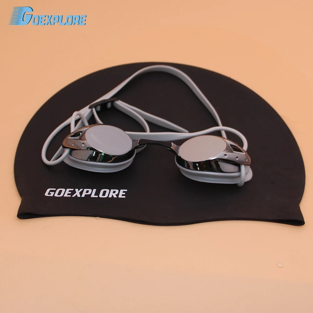 Goexplore Adult Swim Goggles for Men and Women+Reversible Swimming Cap Swimming Pool Goggles Underwater goggles