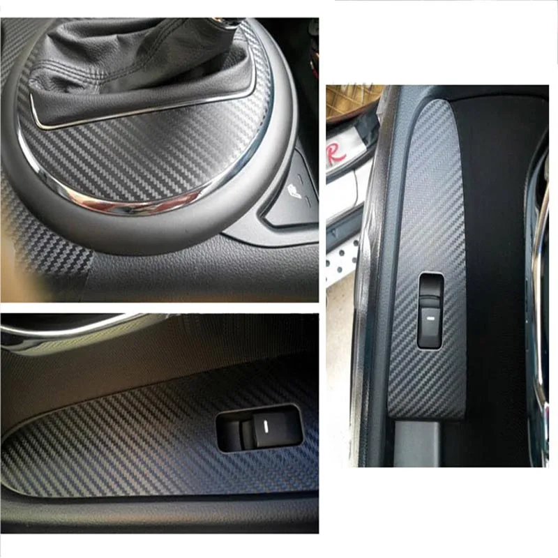 Car-Styling New 3D Carbon Fiber Car Interior Center Console Color Change Molding Sticker Decals For Kia Sportage R 2011-2015