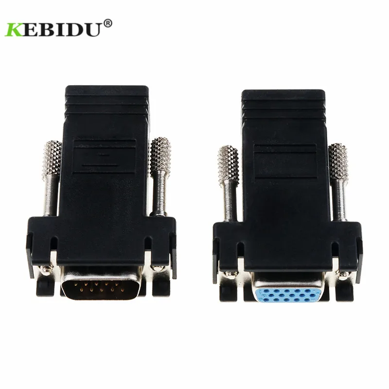 Kebidu RJ45 do rozszerzacz vga męski na lan CAT5 CAT6 RJ45 sieci kabel ethernet adapter żeński komputera dodatkowe przełącznik