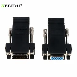 Kebidu RJ45 do rozszerzacz vga męski na lan CAT5 CAT6 RJ45 sieci kabel ethernet adapter żeński komputera dodatkowe przełącznik