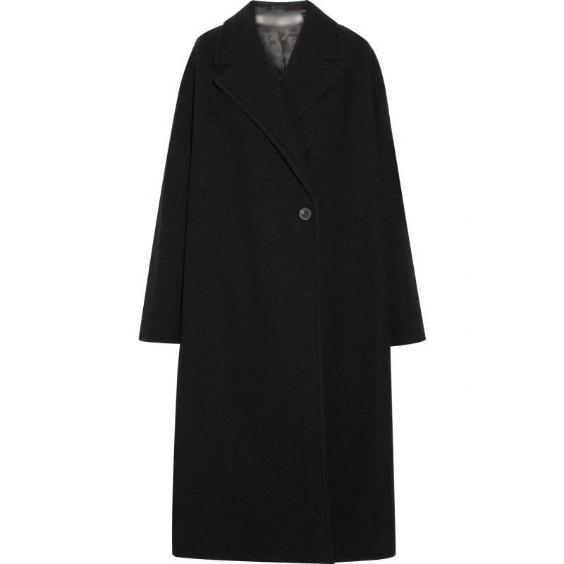 

Autumn Winter Women Oversized Simple Wool Maxi Long Coat Female Loose woolen coat