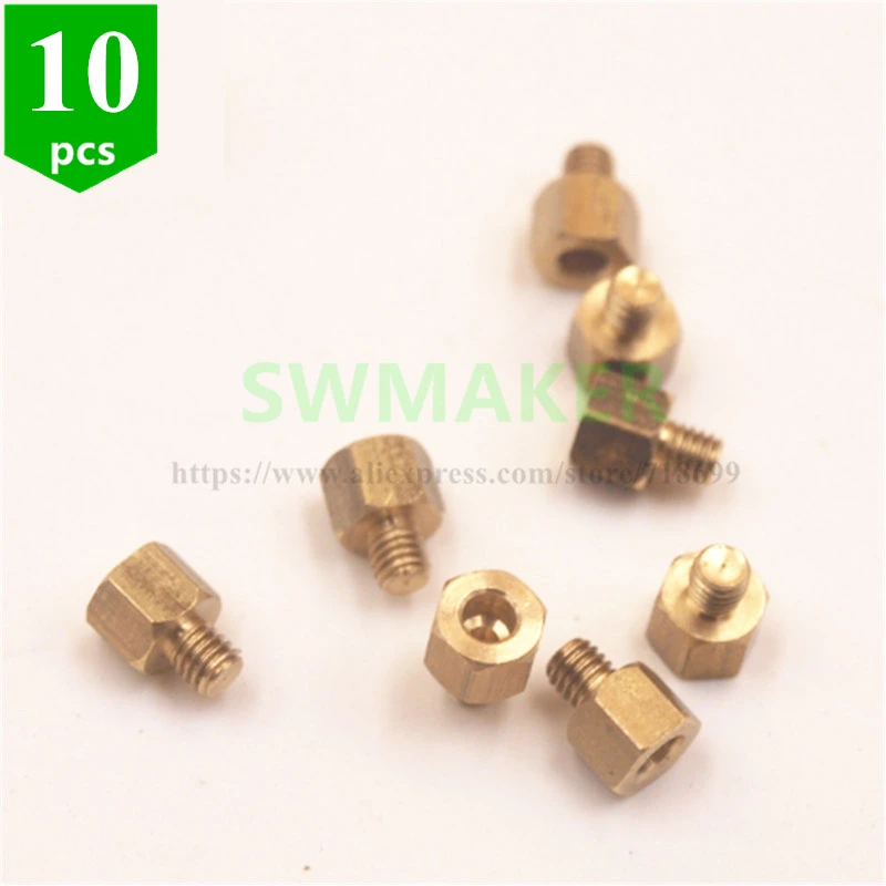 

10pcs brass Modular M3 Stud Thermistor Mounting Sleeve head NTC3950 m3 3d Printer Reprap Prusa 3d Printer Hot End