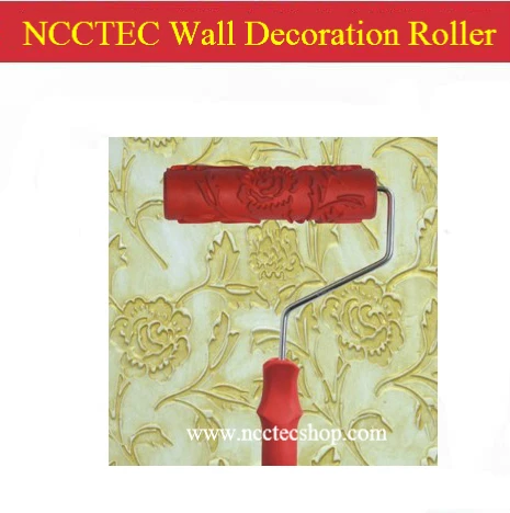 7'' 180mm NCCTEC rubber wall decoration roller with handle | 244 sorts | use it to do rose flower Pattern on the wall