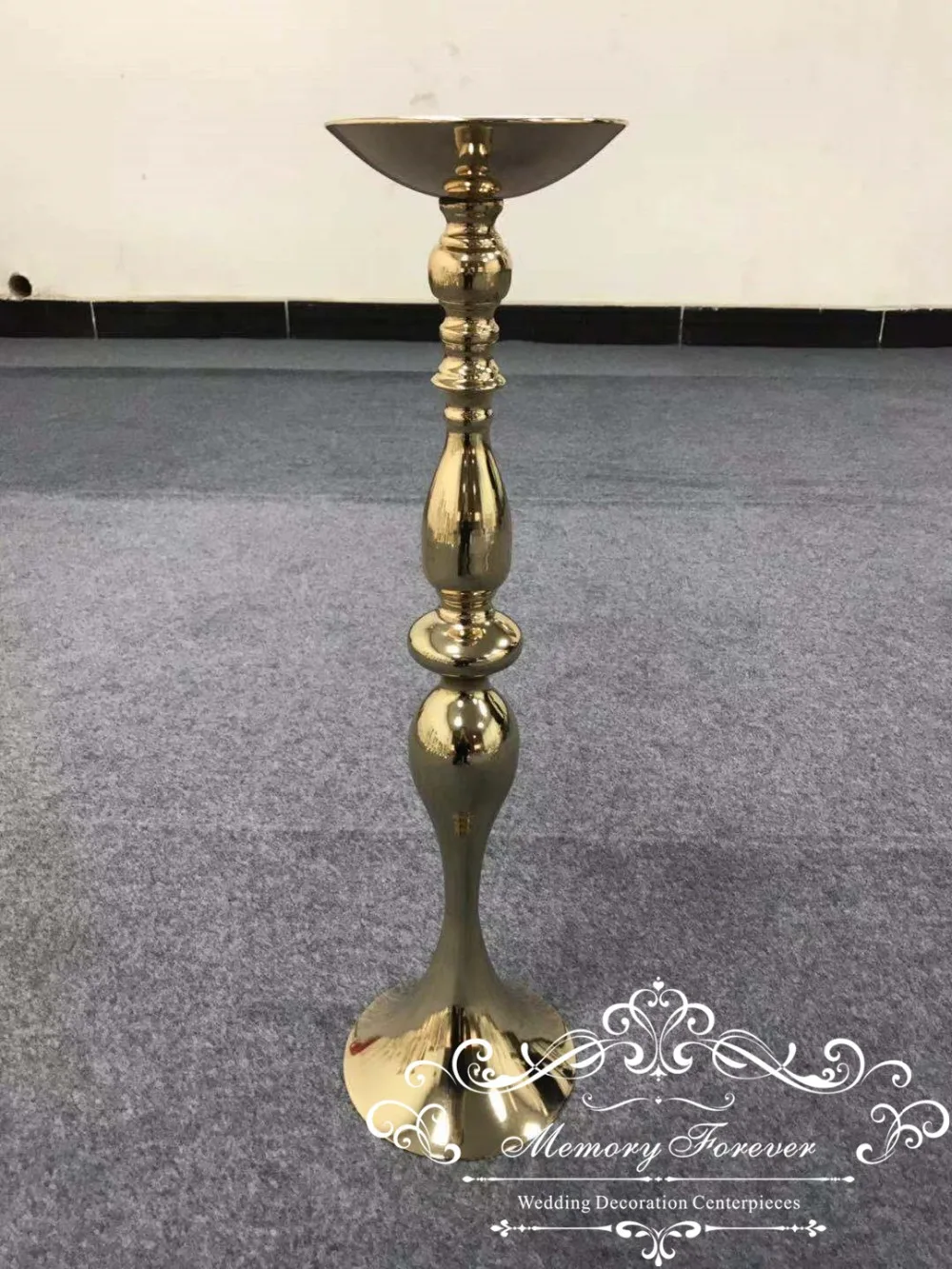 Gold candle holder metal flower stand wedding centerpieces table decoration iron candlestick event party decoration