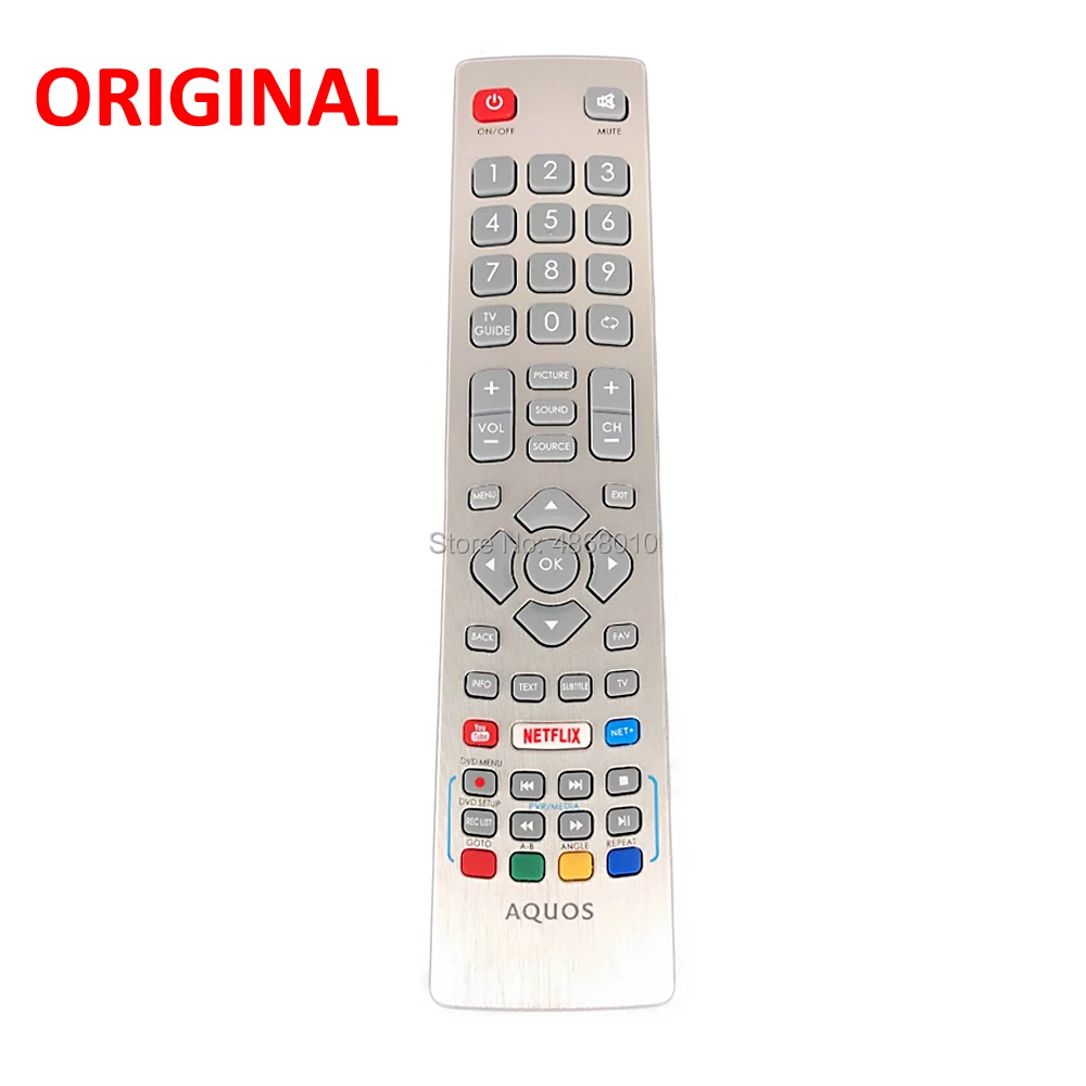 Nowy oryginalny pilot do telewizora SHWRMC0115 do Sharp Aquos telewizor Smart LED IR Controle z Netflix Youtube 3D, proszę kliknąć na przycisk „