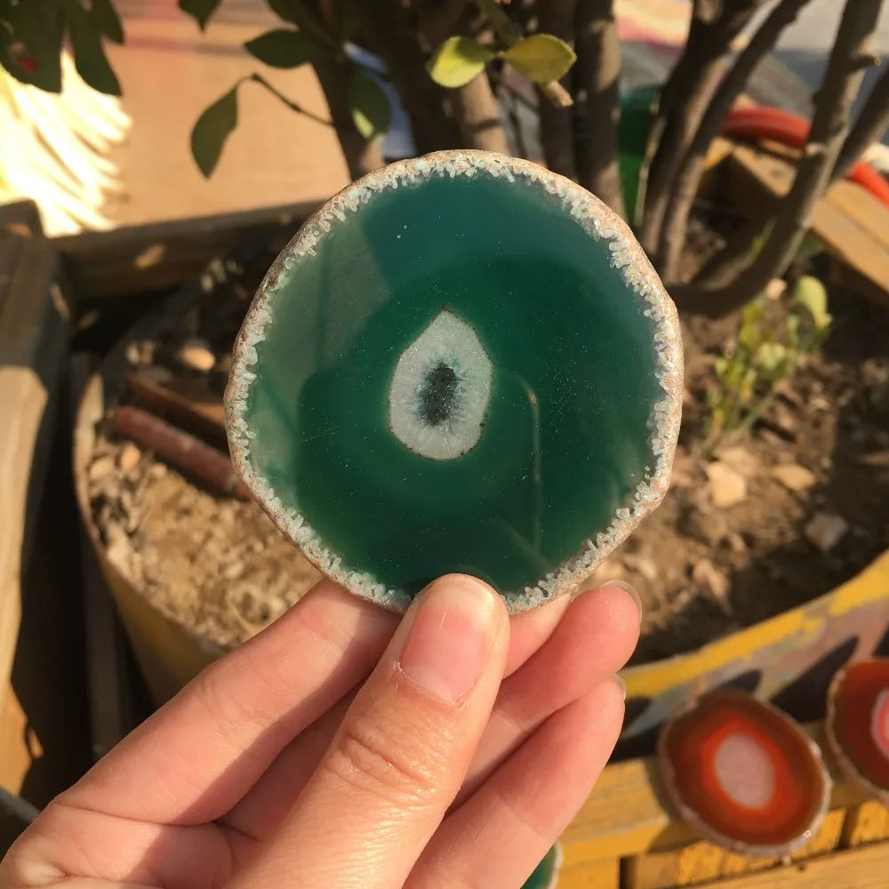 Beautiful natural green agate gasket