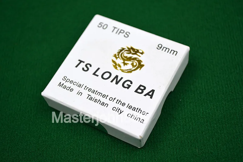 TS LONG BA 50pcs Glue-on Pool Billiards Snooker Cue Tips 9/10mm Free Shipping Wholesales