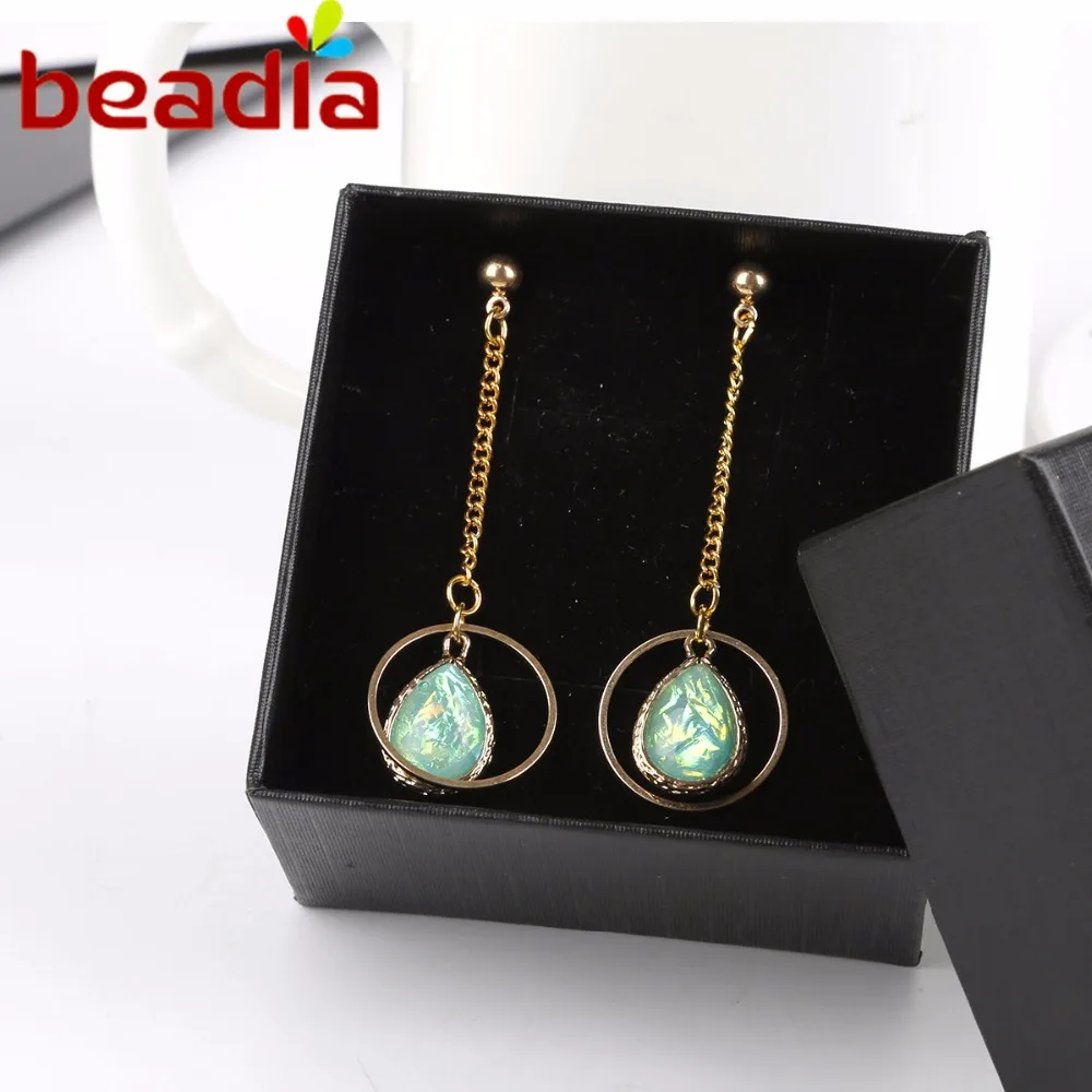 High Quality 2pcs/lot 12*16mm Double Side Water Drop Copper Bound Charms For DIY Jewelry Finding Necklace Birthday Gifts