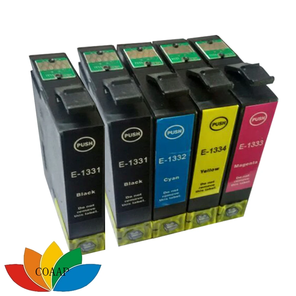 5 Pack Compatible EPSON 133 T133 ink cartridge for epson Workforce 320 325 435 525 TX120 Printer