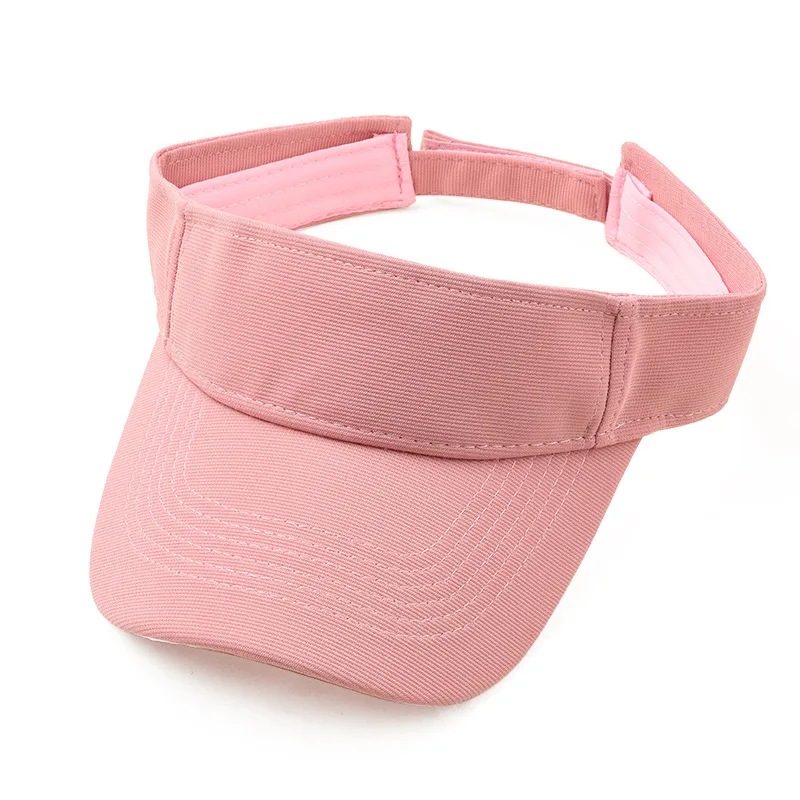 Men Womens Visor Cap Blank Plain Sport Golf Visors Summer Hats Pink White Black Yellow Blue Navy