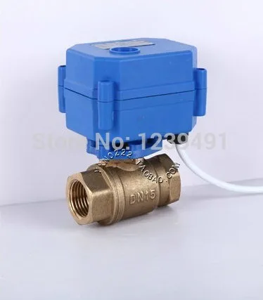 

Motorized Ball Valve 1/2" DC12V DN15 ,CR-01/CR-02/CR-05 Wires,Brass Electric Ball Valve ,