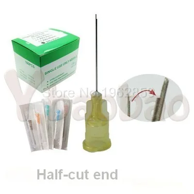 

New Packing 100pcs 30GA Dental Endo Irrigation Needle Tip Half-Cut End Endo Syringes