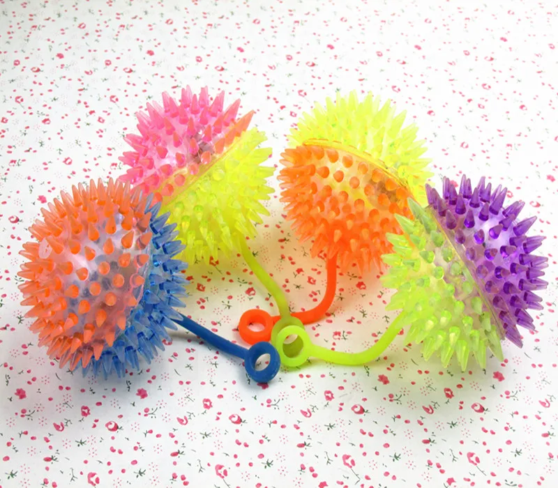 Double Color Massage Ball Rainbow Flash Light Ball Gift Toys For Children 2021