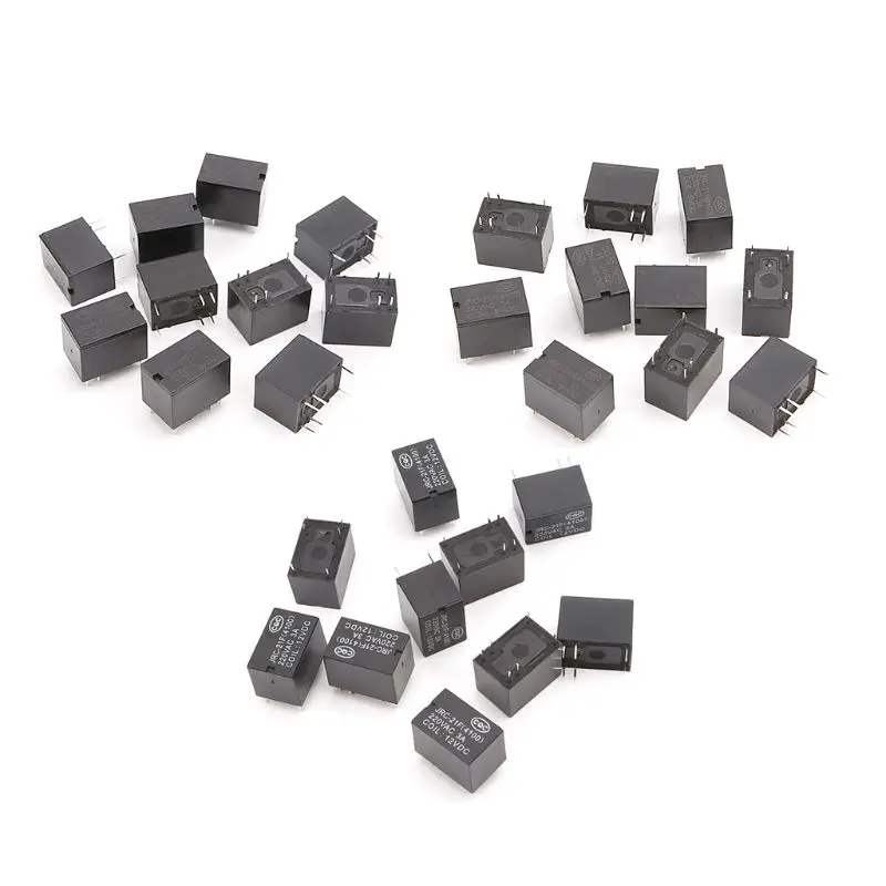 10pcs JRC-21F 4100 DC Mini Power Relay 6-pin PCB Mount Circuit Board Relays 3V 5V 12V