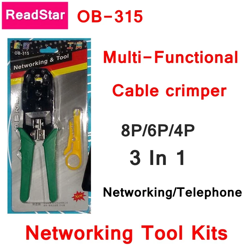 ReadStar OB-315 multi functional Cable crimper Crimping tool 8p 6p 4p RJ45 RJ11 RJ12 Networking telephone cable making & knife