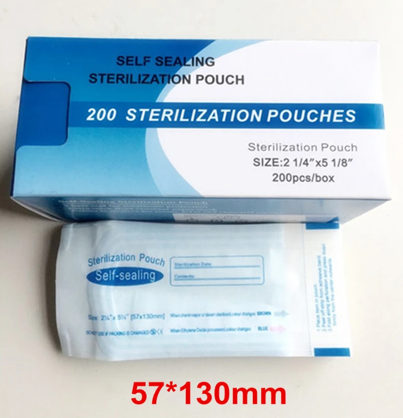 200pcs/set DENTAL SELF SEAL STERILIZATION POUCHES Sterilization Bag 2-1/4'' x 5-1/8''