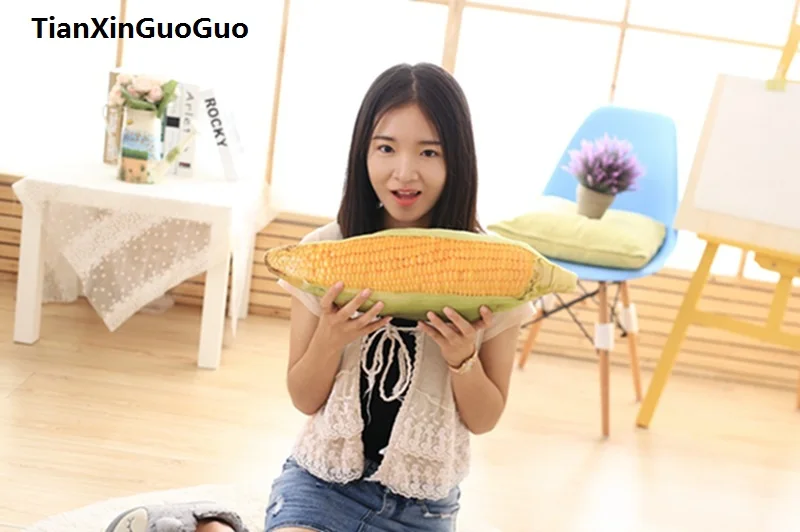 creative Dimensional corn about 50cm plush toy,zipper closure, soft throw pillow home decoration birthday gift h2700
