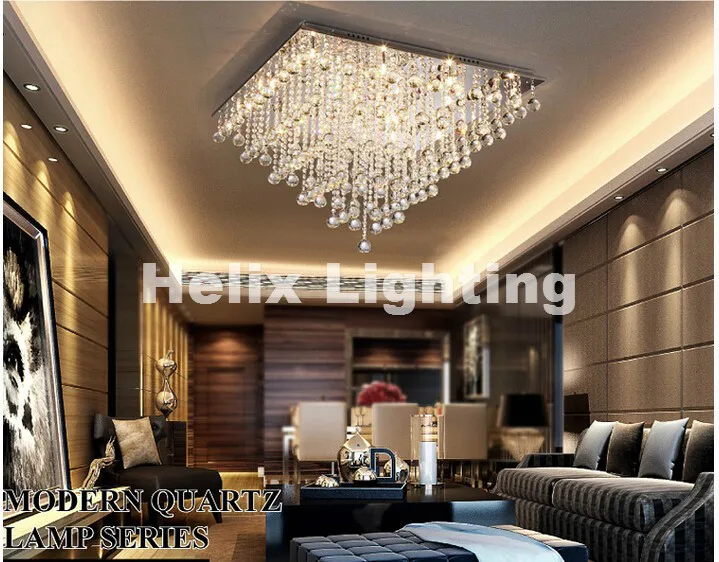 Newly Modern L80cm LED Crystal ceiling lamp K9 crystal lamp Luxury crystal ceiling lamp AC 100% Guaranteed Free Shipping