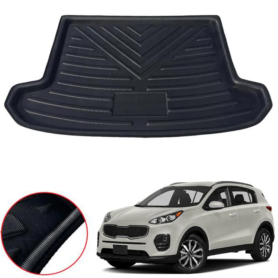 Car Rear Trunk Cargo Mat Floor Liner Carpet Tray Pad For Kia Sportage QL 2016 2017 2018 Car-covers Styling Accessories