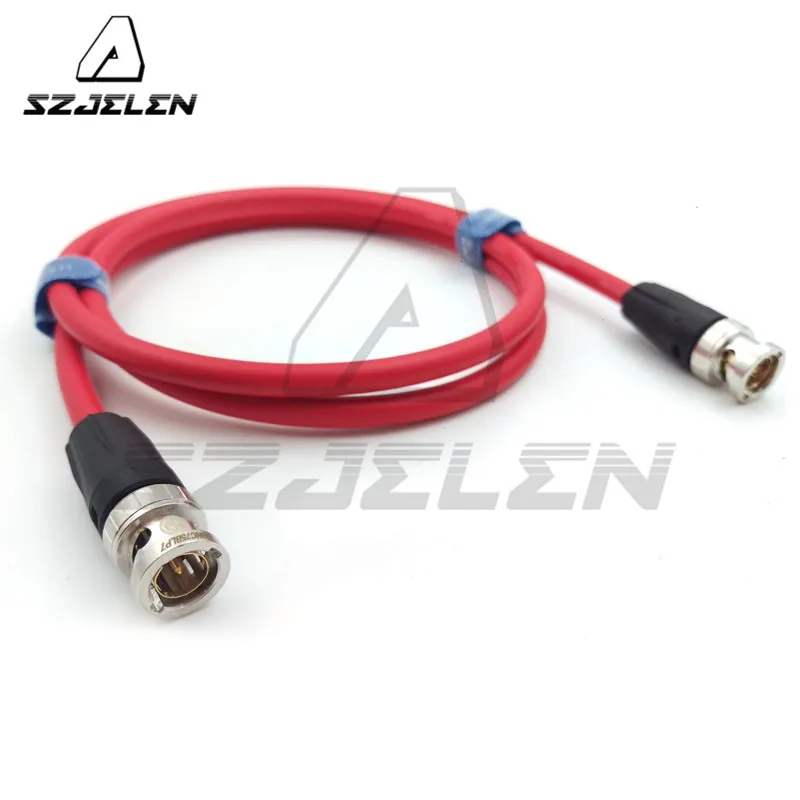 Red Cable 12G HD-SDI Video Cable, BNC to BNC  75-Ohm CANARE LV-61S coaxial cable