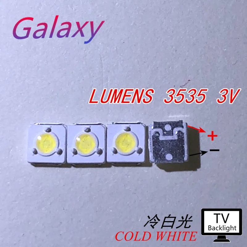 50PCS LUMENS SMD LED 3535 3537 3V 1W Cool white For TV Backlight Lamp beads A127CECEBUP8C-6078 3D