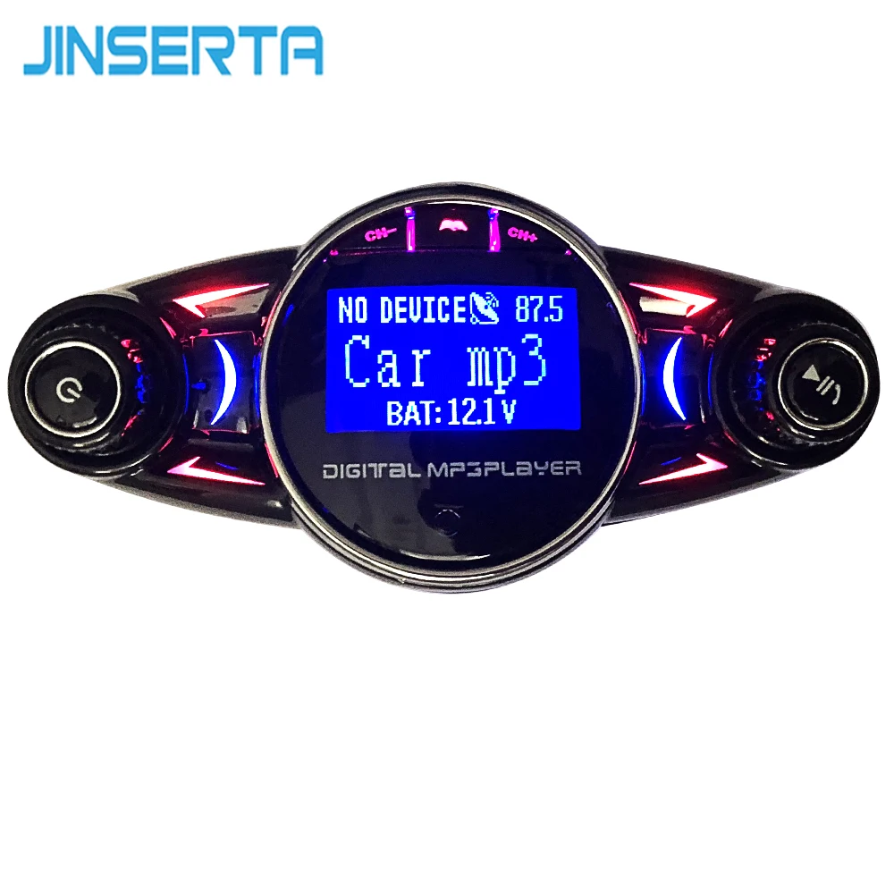 JINSERTA Wireless Bluetooth Car MP3 Player FM Transmitter AUX Audio Receiver TF USB flash music players Dual USB Charger