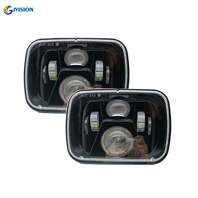 

5x7 Inch LED Headlight Square 55W Projector Sealed Beam Headlamp DRL For 1986-1995 Jeep Wrangler YJ 1984-2001 Jeep Cherokee XJ