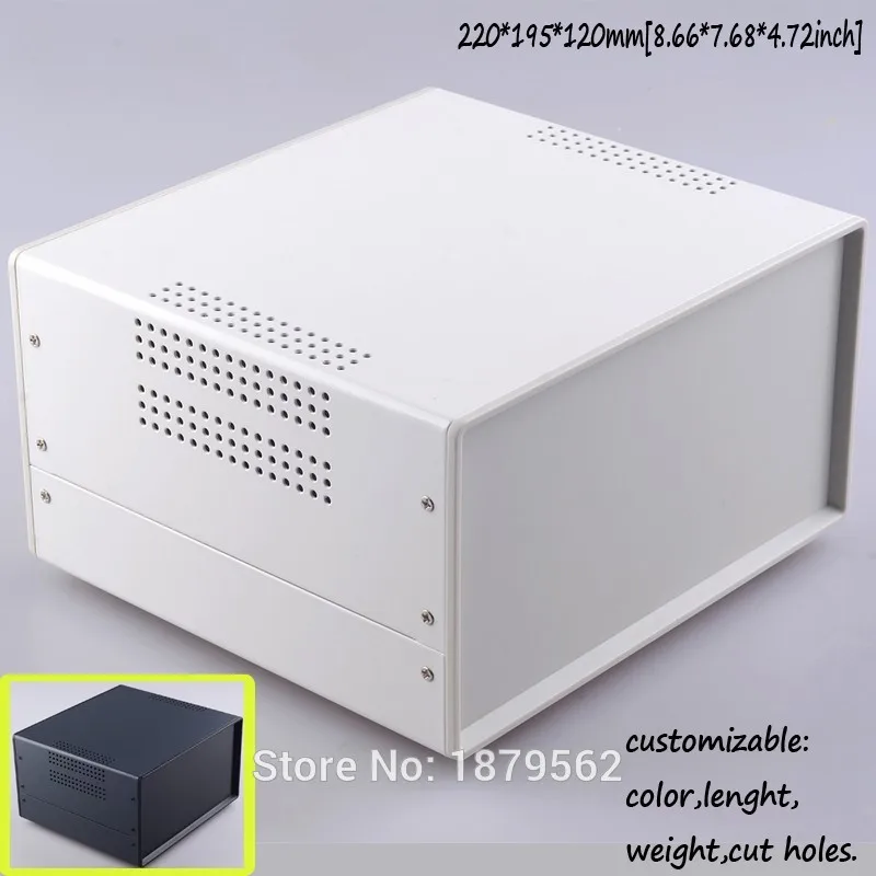 [2 colors] 220*195*120mm iron cases enclosure project box Iron electronic PLC DIY control switch junction box [40008(W195)]