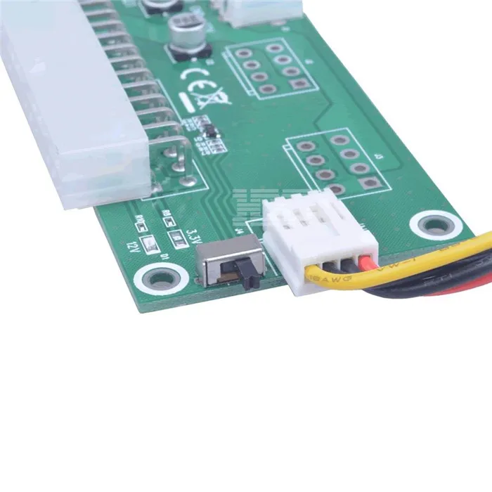 10pcs-Free Shipping New PC Desktop ATX 24Pin Dual PSU Power Supply Sync Starter Extender Cable for BTC Miner BTC