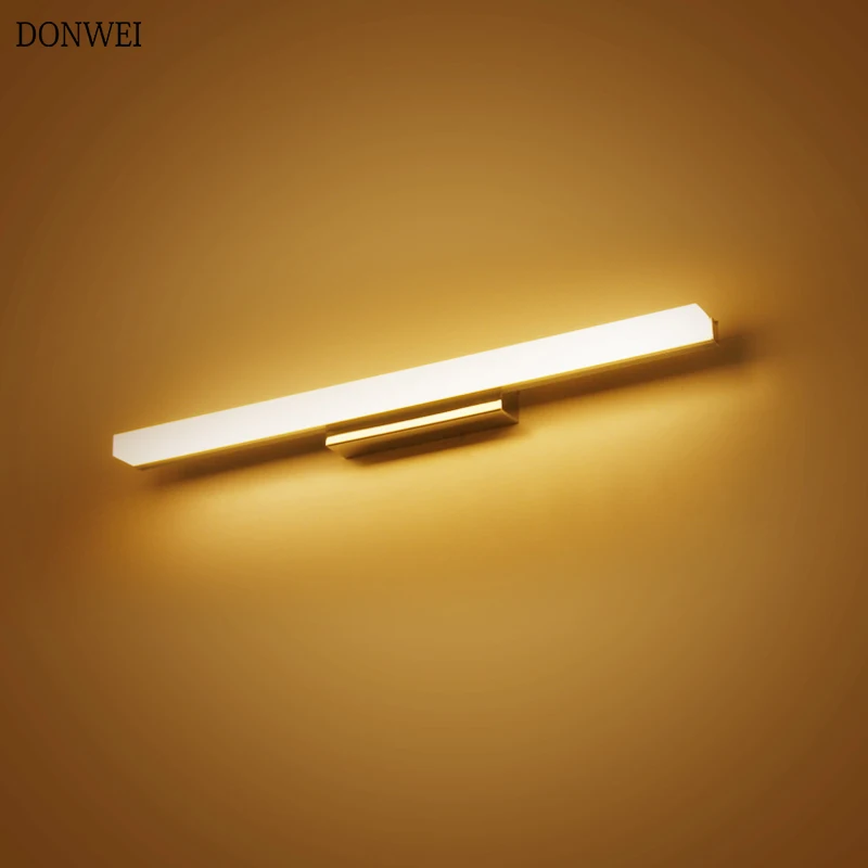 

DONWEI Stainless LED Wall Lamp 9W 12W LED Mirror Front Dresser Lights waterproof Acrylic Bathroom Wall Light AC110V 220V