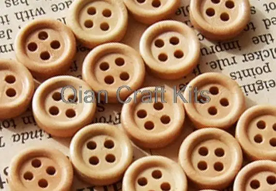 

1000pcs 11mm Natural Wood Colour Buttons